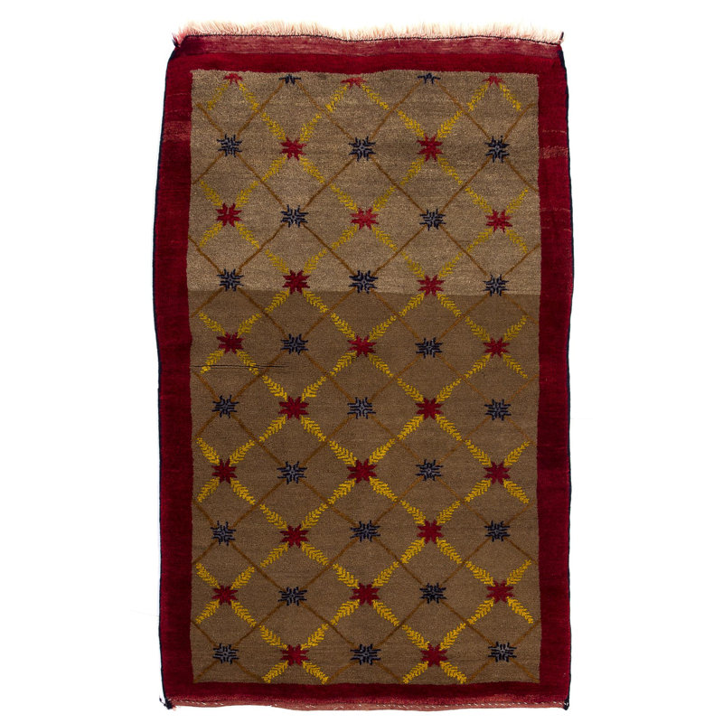Tapis karapinaire turc en laine Camel