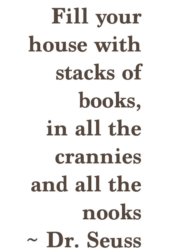 Citation à livres dr. seuss, H 36 po x l 17 po x P 0,01 po, Brun