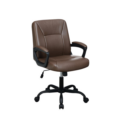 Chaise de bureau rembourrée en brun pour une expérience de détente confortable et relaxante