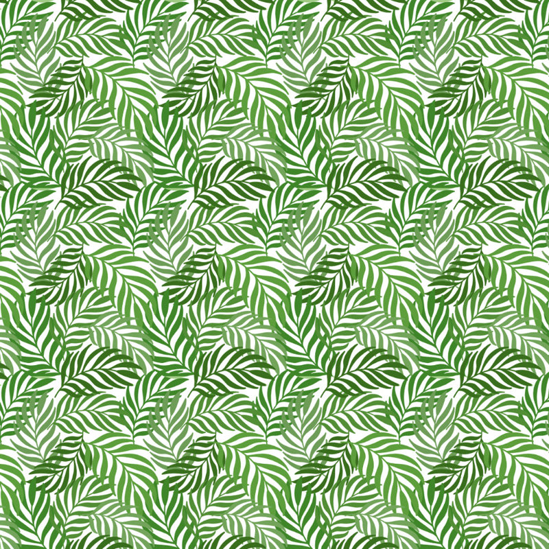 Jupe d'arbre de Noël imprimée Leaves Collection - 54 po de diamètre, Blanc / tropical