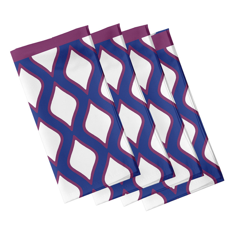 Chrisanthe Penelope Trellis Napkins, Purple