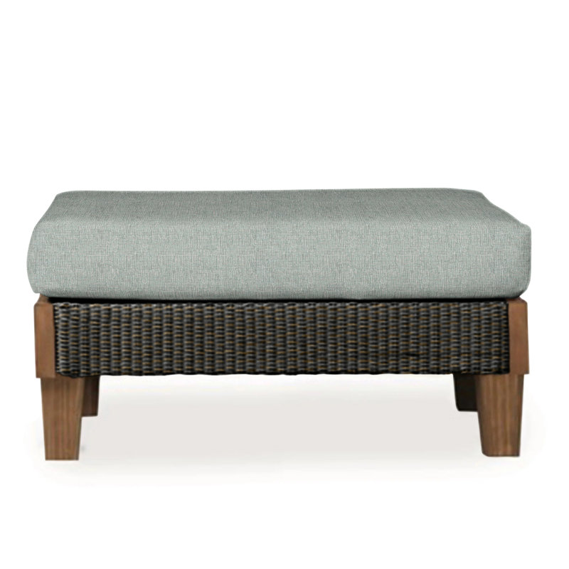 Catalina Outdoor Ottoman, Canvas Black Sunbrella® Canvas, Mink