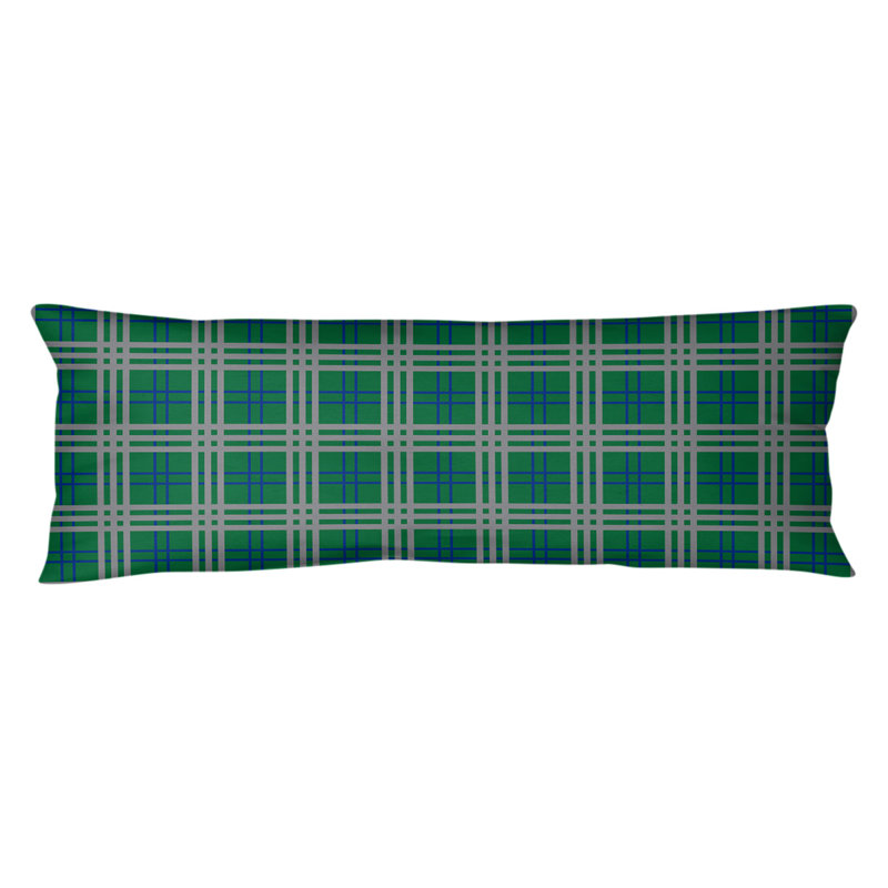 Coussin de soutien en polyester Seattle, Vert / bleu / argent, Molleton moelleux