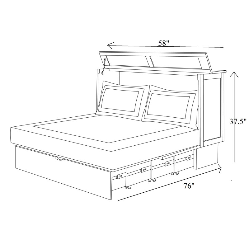 Murphy Storage Bed, Full / Double