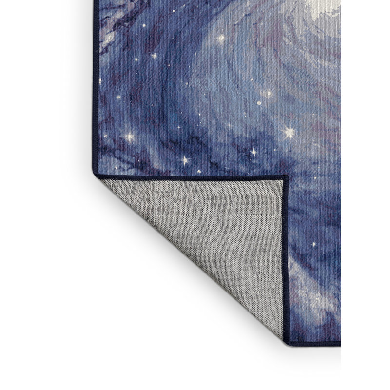Tapis mauve lavable à la machine, Carré 8 pi