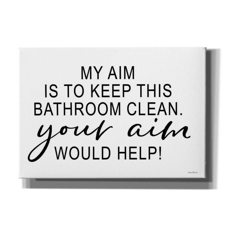 Ijeoma " Clean Bathroom " by Lettered & Lined, 18" H x 26" W x 0.75" D
