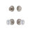 Grandeur Newport Rosette Entry Set with Versailles Crystal Knob in Timeless Bronze