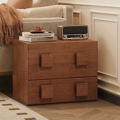 23'' Midcentury Modern Nightstand For Bedroom, Square Bedside Table End Table With One Drawer