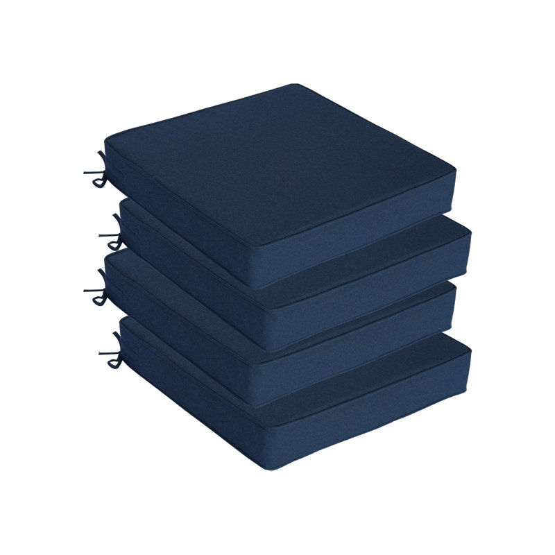 Coussins de siège d'extérieur/intérieur pour patio, 51 x 51 x 8 cm, en mousse haute densité 35D, résistants aux intempéries