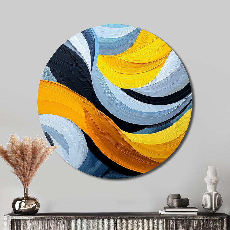 Czubak - reproduction d'art moderne en métal gris, H 29 po x l 29 po