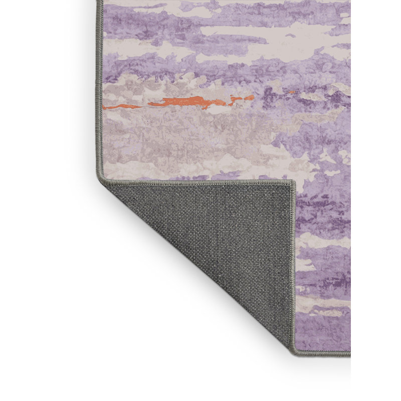 Tapis rose soyeux et moelleux, Rectangle 7 pi x 9 pi