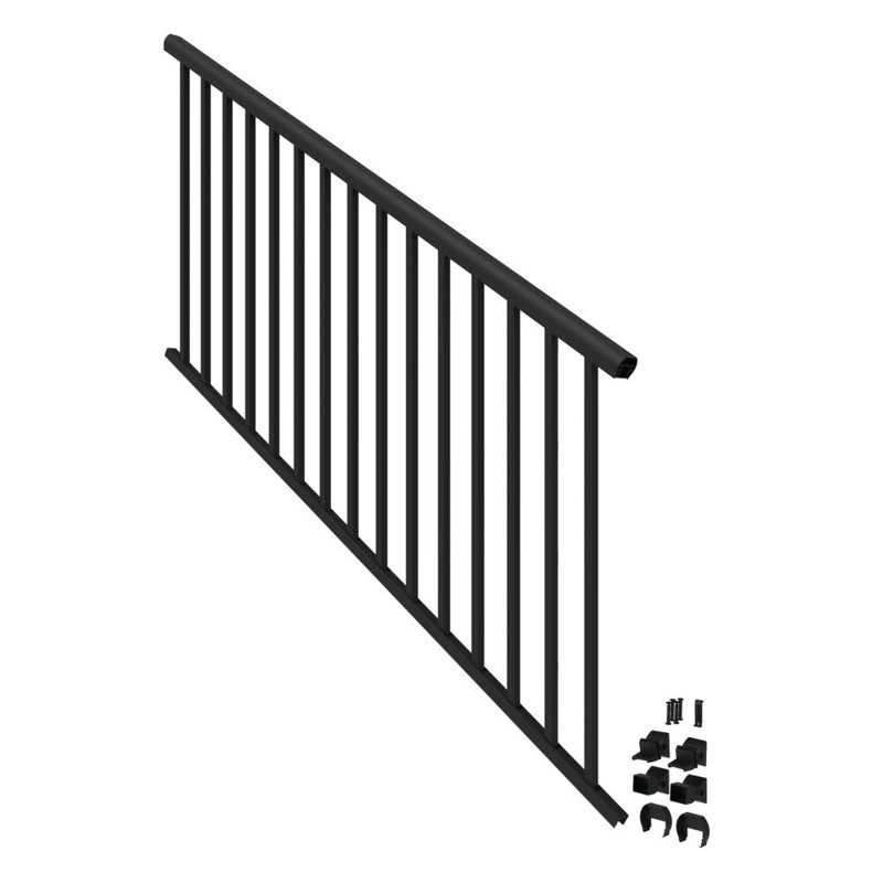 36 in. H x 72 in. W White Aluminum Level Railing Kit
