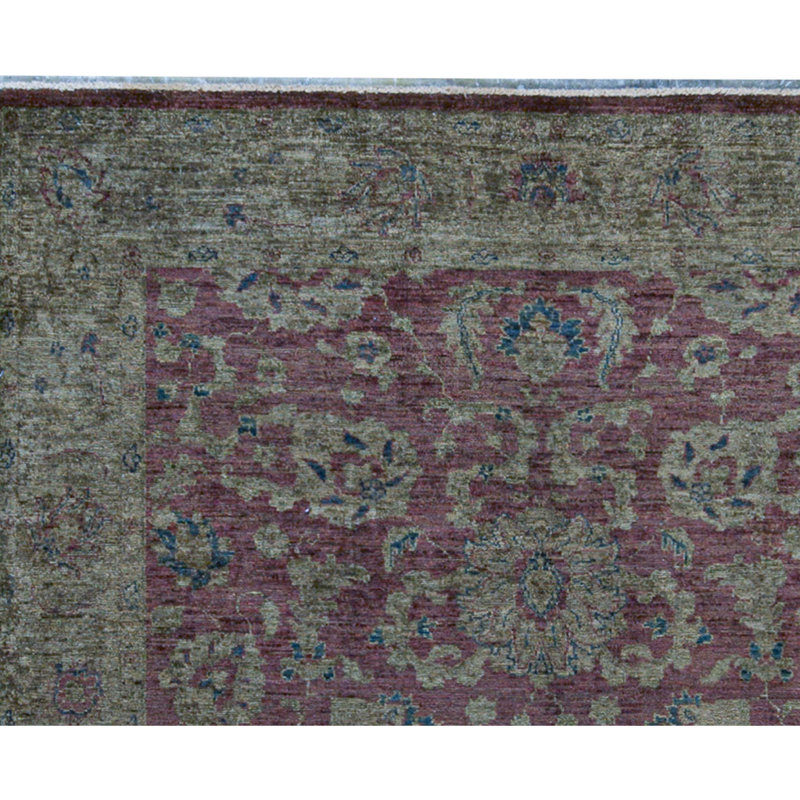 Wool Oriental Area Rug in Red/Green/Beige