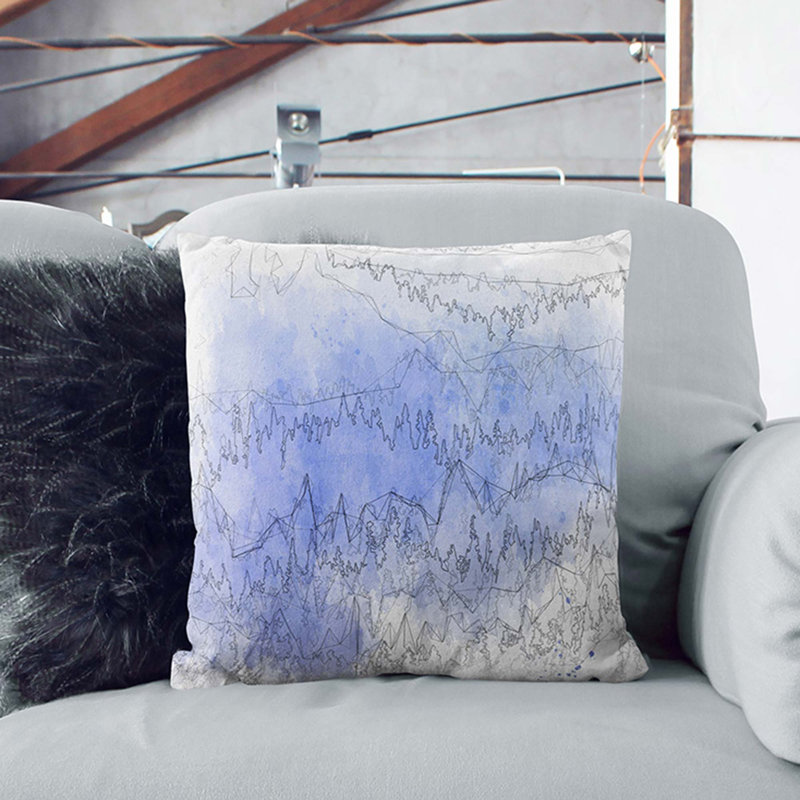 Abstract Square Throw Cushion, Stone, 55cm H x 55cm W x 20cm D