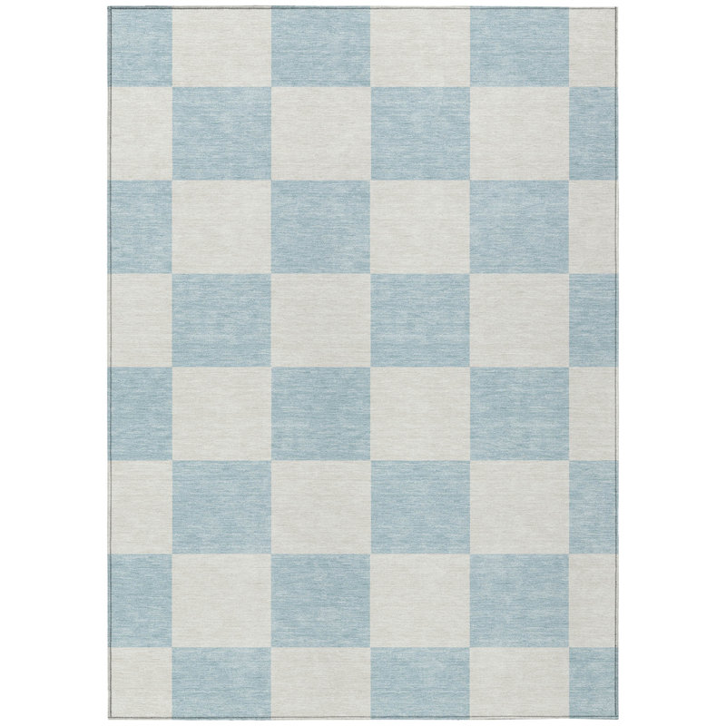 Machine Washable Indoor/Outdoor Micelotta ACN2345 Geometric Rug, Rectangle 8' x 10'