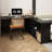 Black L-Shaped Solid Wood desks-107659465-107659467