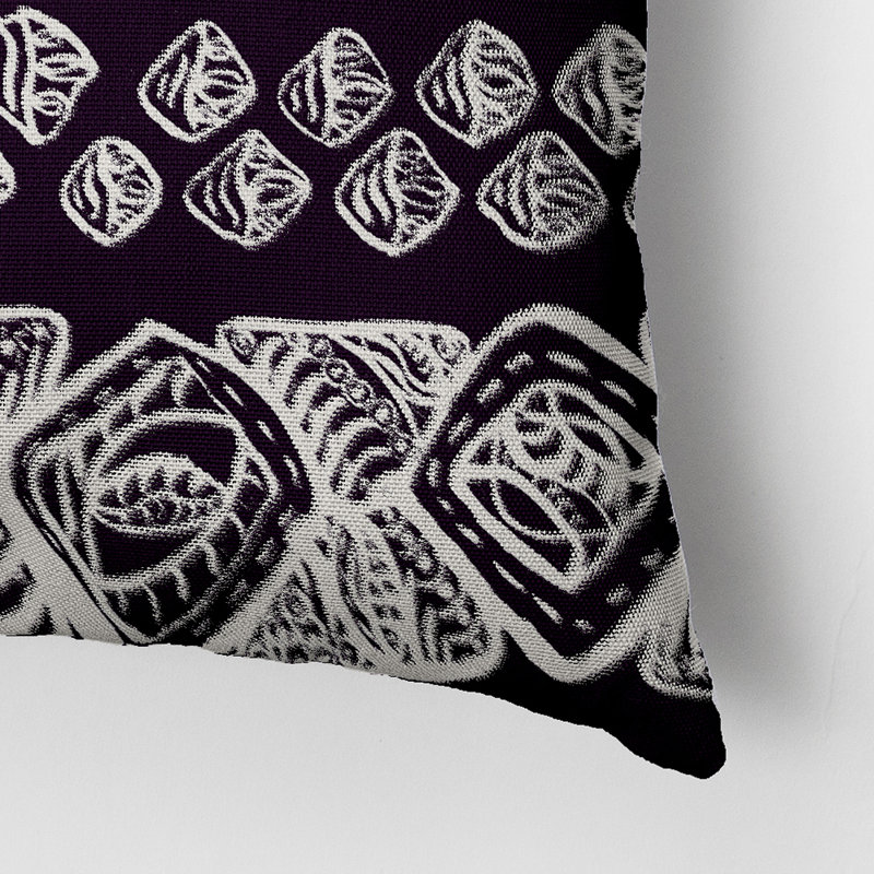 Rectangular Cotton Pillow Cover & Insert, Purple, 26" x 26"