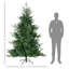 Arbre de Noël artificiel 7,5 pi avec 1288 branches, ouverture automatique, base en acier, forme large, branches faciles à façonner