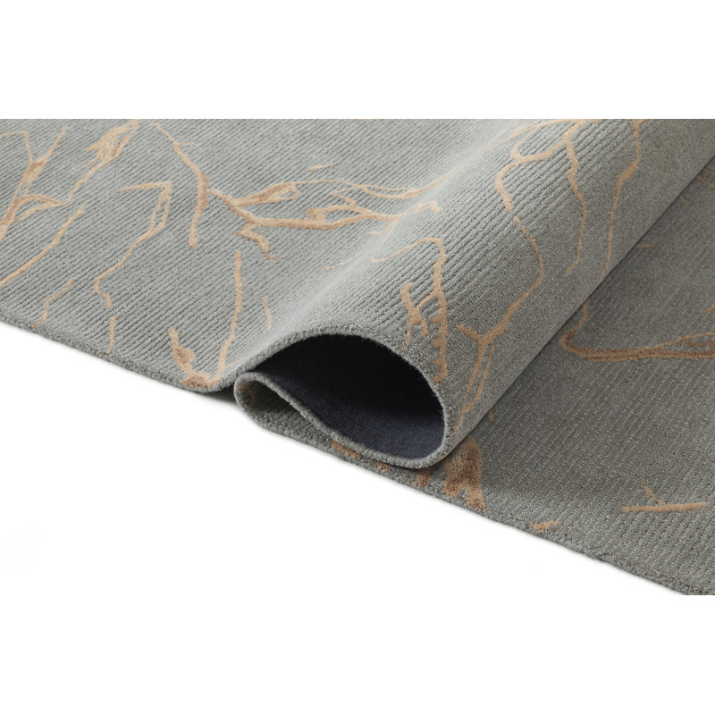 Dannie Ada Hand-Tufted Wool Abstract Area Rug, Rectangle 7'9" x 9'9", Blue