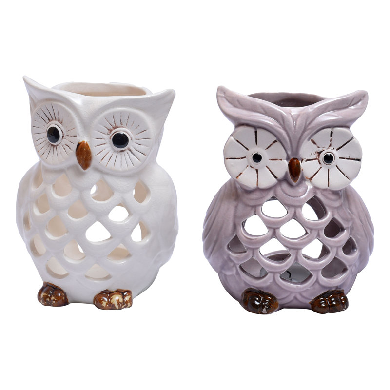 Lanterne à bougie pour table Owl