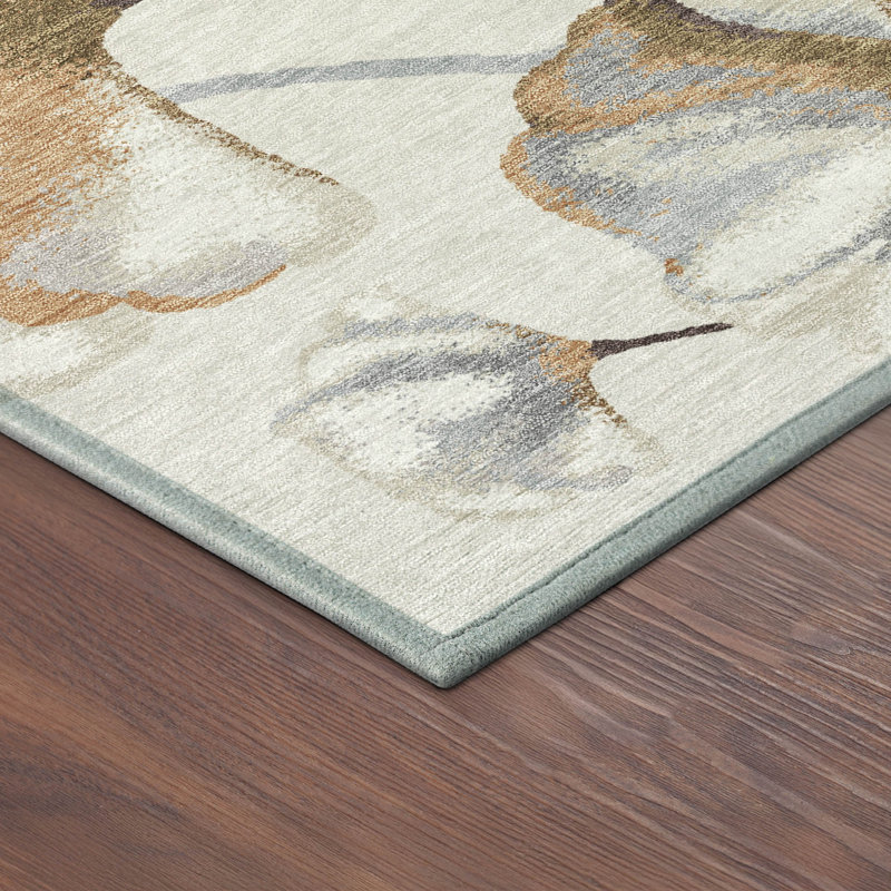 Machine Washable Indoor/Outdoor Chantille ACN2405 Botanical Rug, Rectangle 9' x 12'