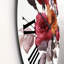 Orange rétro et roses rouges - horloge murale traditionnelle-60187741