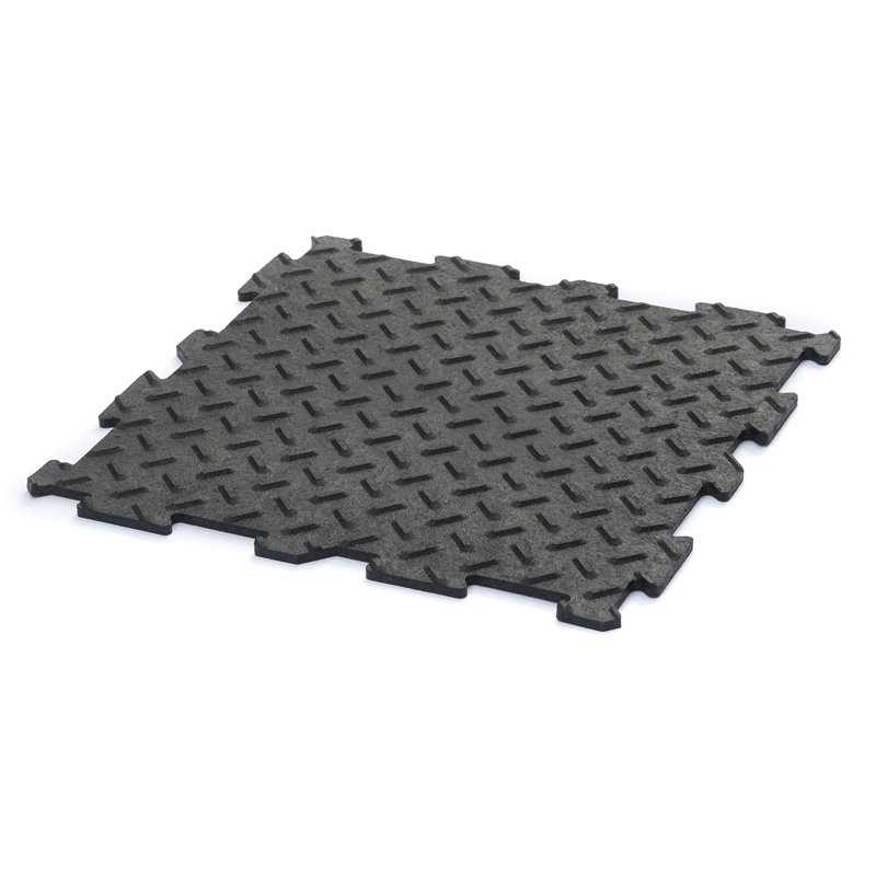 Alpha Tile Interlocking Recycled Rubber Floor Tile - Pack Of 10