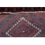 Tapis oriental semi-antique rouge et prune 3 pi 4 po x 6 pi noué à la main Tribal