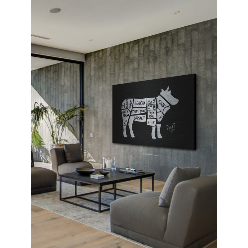 « beef formation », reproduction d’art sur métal, H 24 po x l 36 po x P 1,5 po