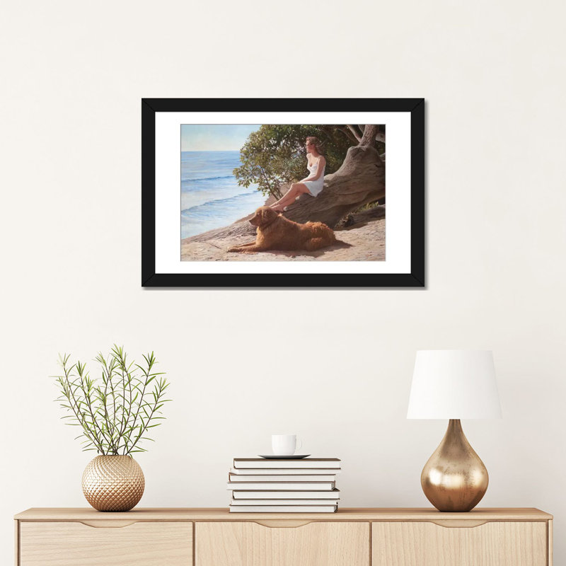 Kelly, reproduction de photo sur toile tendue, Papier d'art encadré noir, Blanc, H 16 po x l 24 po x P 1 po