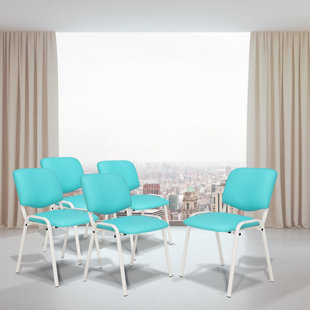 5 chaises de salle d'attente, chaises de salle de conférence empilables (Ensemble de 5)