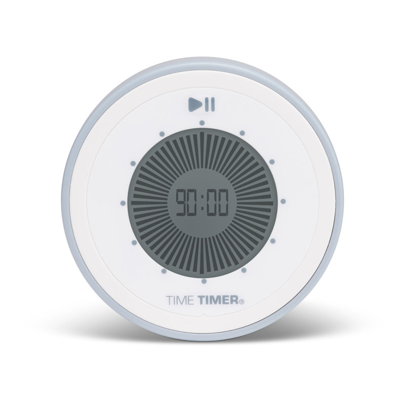 Time Timer TWIST Timer - Pale Shale, Gray, 0.9" H x 0.9" W x 0.9" D