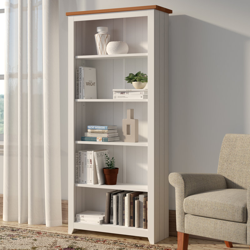 Katalina White 5 shelf tall Bookcase