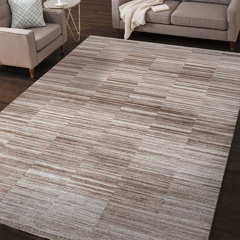Tapis en coton rectangulaire rectangle, Rectangle 6 pi 6 po x 9 pi 6 po