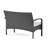 Kd Chat - Pe & Iron Outdoor Seating Waterproof Fabric Cushions In Grey 43.94 X 28.3 31.26 Inches 4 Pc Construction 44 27.5 31.5-835618647