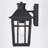 Garfield Park 12 In. H 1-Light Textured Black Outdoor Wall Sconce Made Of Rust-Resistant Aluminum, Clear Seeded Glass Shade, LED Compatible, Use For Exterior Porch Patio Front Door Or Garage