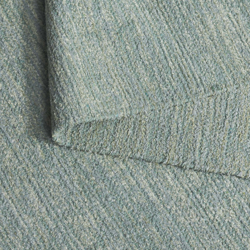 Quinte Handtufted Recycled Cotton & Viscose Rug in Green, Rectangle 5' x 8'