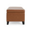 OTTOMAN DE RANGEMENT EN PU orange brun