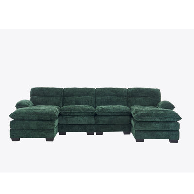 U-shaped profile sofa, including two single seats and two chaise, modular sofa