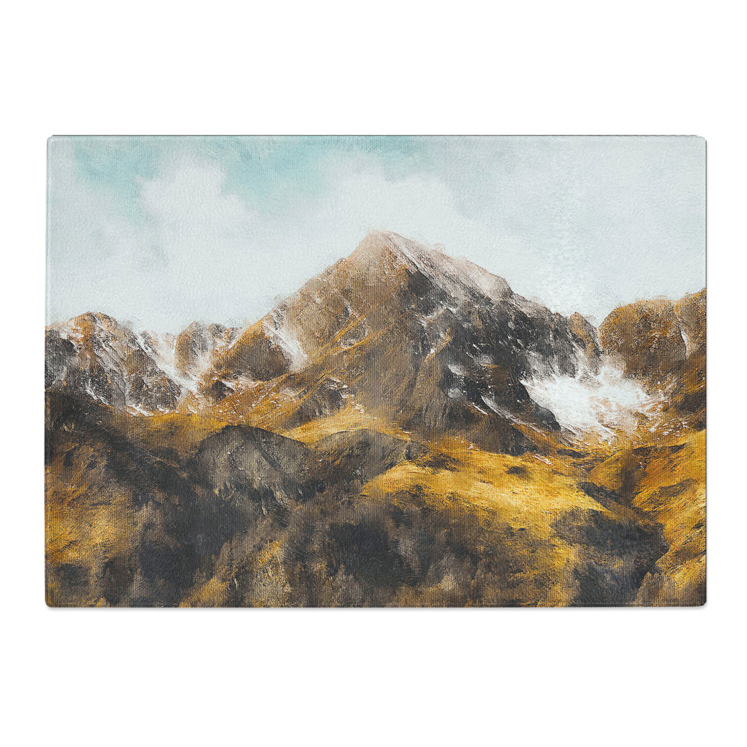 Mountain in Lappach Italy Painting Chopping Board