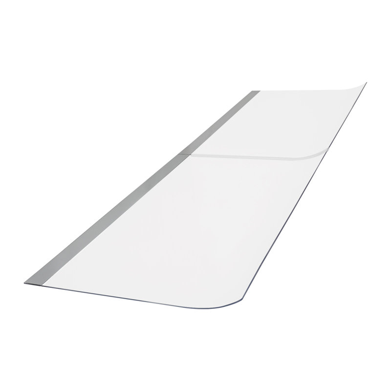Auvent de fenêtre incliné en transparent, H 0,13 po x l 63 po x P 19,7 po