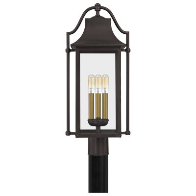 Tête de lanterne filaire 1 lumière 24,25 po Mercurio Western bronze