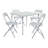 Resin 5-Piece Folding Square Table And Chair Set, Light Grey