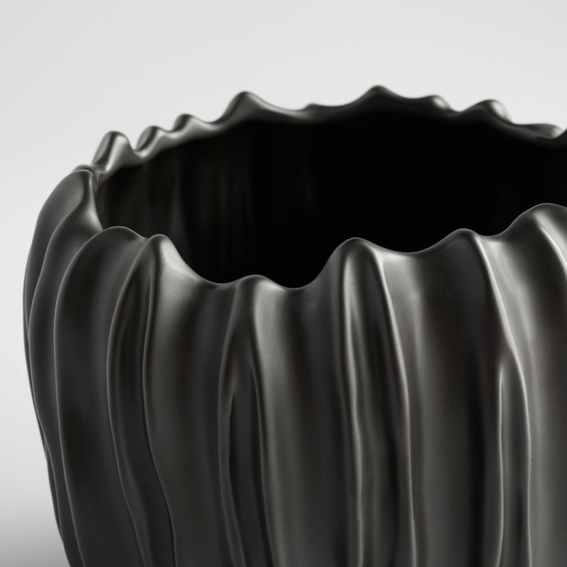 Abyssus Handmade Ceramic / Porcelain Table Vase, 8" H x 9" W x 9" D
