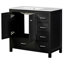 Ensemble de meuble-lavabo 36 po avec lavabo en céramique 36 po, armoire de rangement abondante, 2 portes à fermeture douce et 5 tiroirs