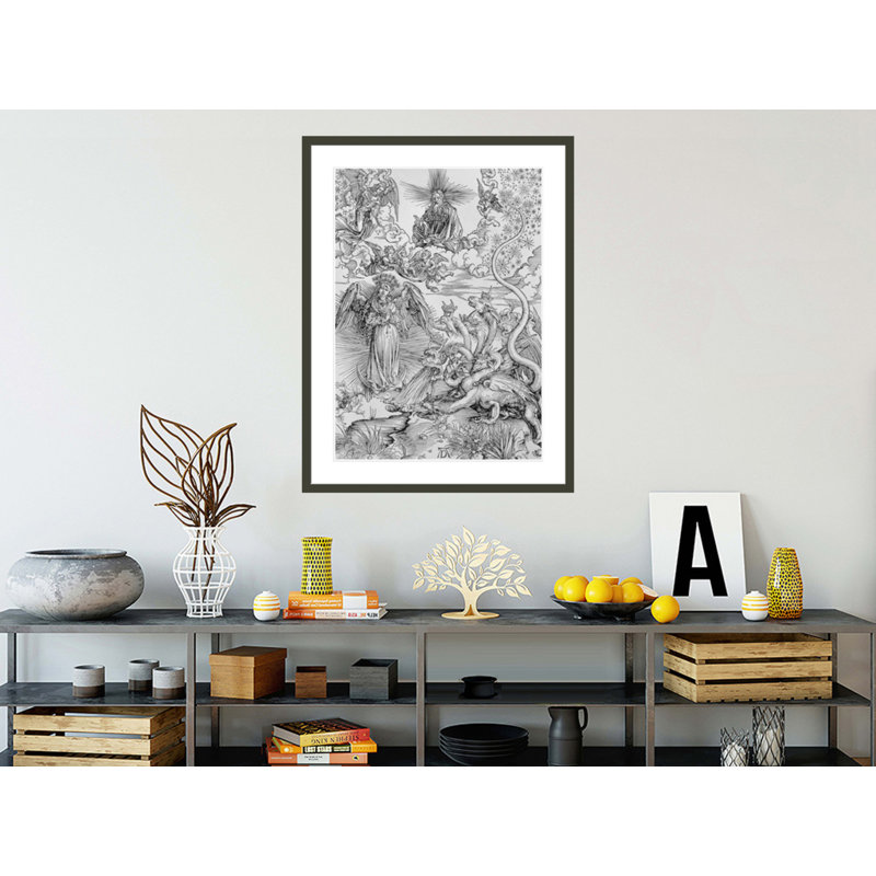 Scène apocalyptique de l'Apocalypse ou «The Revelations of St. John the Divine» par Albrecht Dürer, impression giclée sur cadre