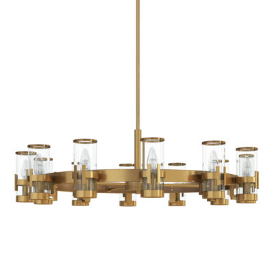 Reeve 12 - Light Unique Wagon Wheel Chandelier