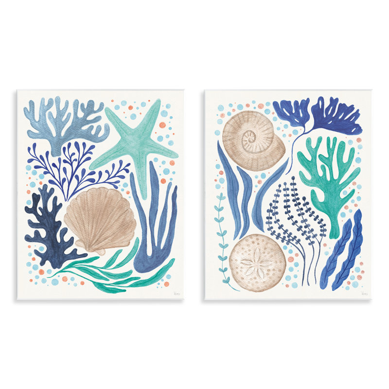  Ensemble de plaques murales "Sea Life" par Véronique Charron