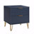 Dumbo 20" W Modern 2-Drawer Fluted Nightstand in Midnight Blue-1895428238