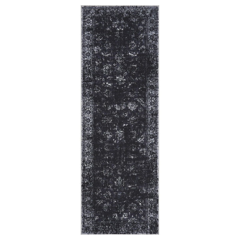 Machine Washable Rug Oriental Non-Slip Area Rug for Living Room Low-Pile Rug Indoor Floor Cover for Bedroom Dining Room Hallway Kitchen Office